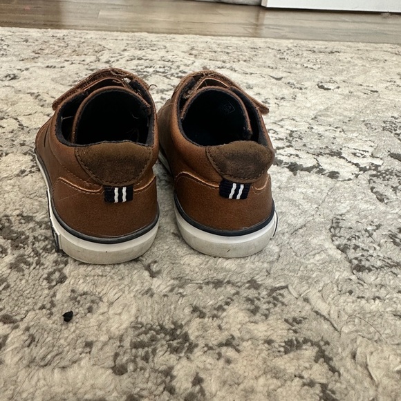 Nautica Toddler Berrian Dress Sneaker- Size 8 Toddler-Tan Navy White HK/LP EUC - Picture 4 of 7